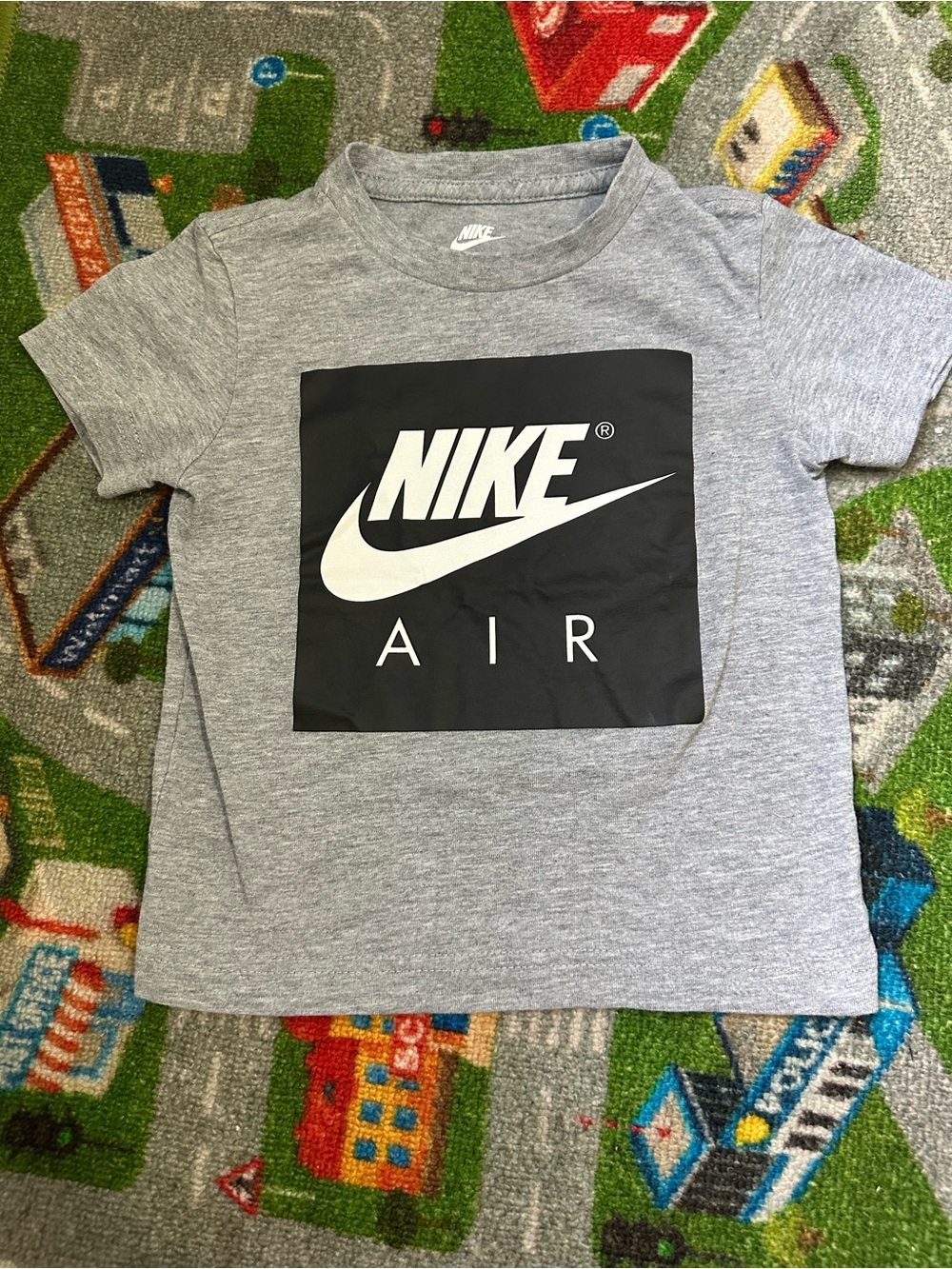 Nike Gray Short-Sleeve Tee with Black Nike Air Logo